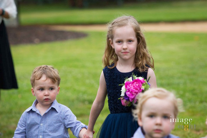 flower girl and page boys